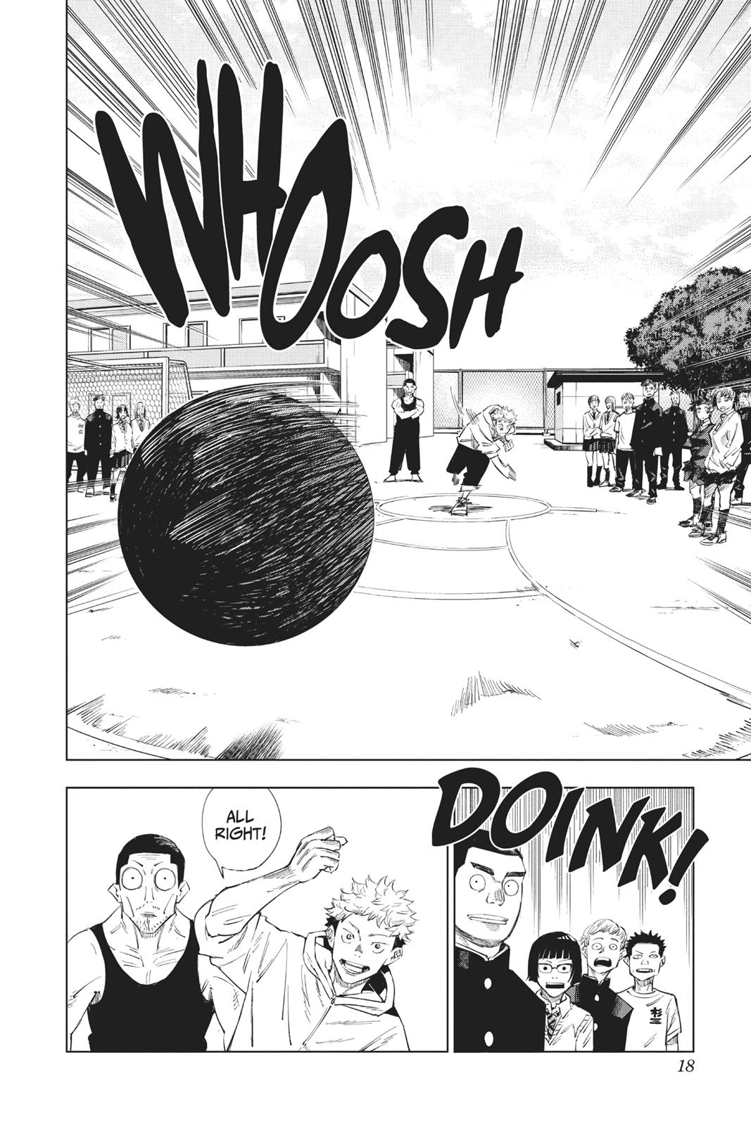 Jujutsu Kaisen Manga Chapter 1 page 18 - Ryomen Sukuna scene