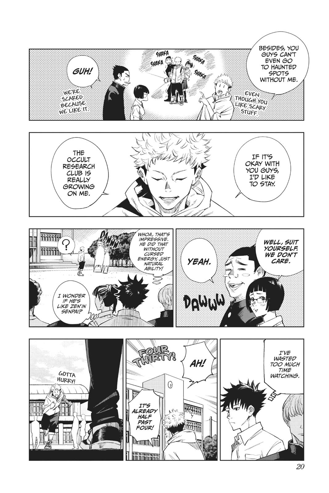 Jujutsu Kaisen Manga Chapter 1 page 20 - Ryomen Sukuna scene
