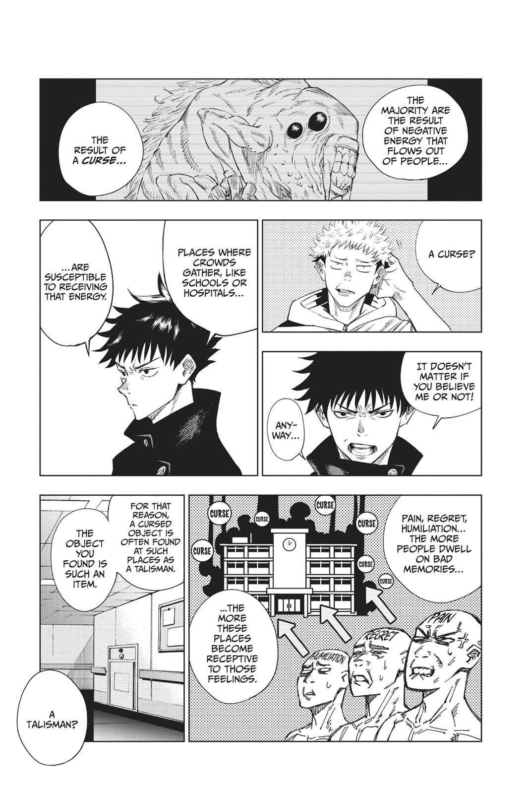 Jujutsu Kaisen Manga Chapter 1 page 27 - Ryomen Sukuna scene