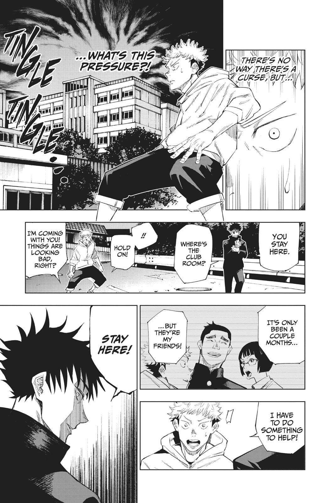 Jujutsu Kaisen Manga Chapter 1 page 33 - Ryomen Sukuna scene