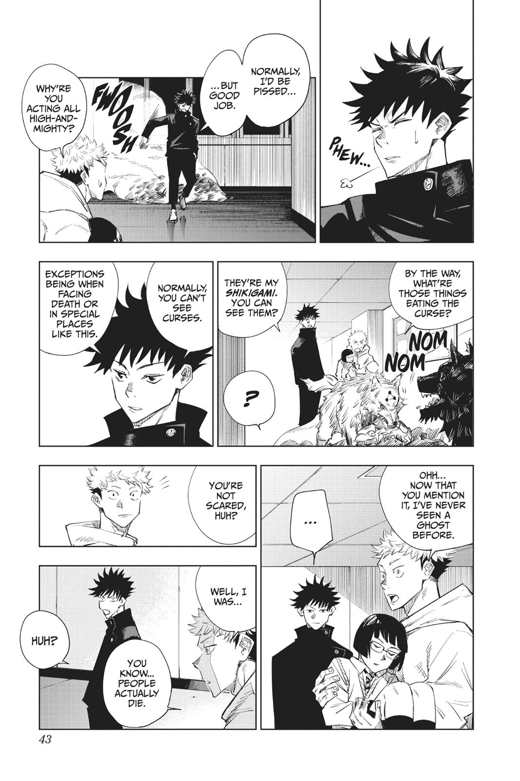 Jujutsu Kaisen Manga Chapter 1 page 42 - Ryomen Sukuna scene