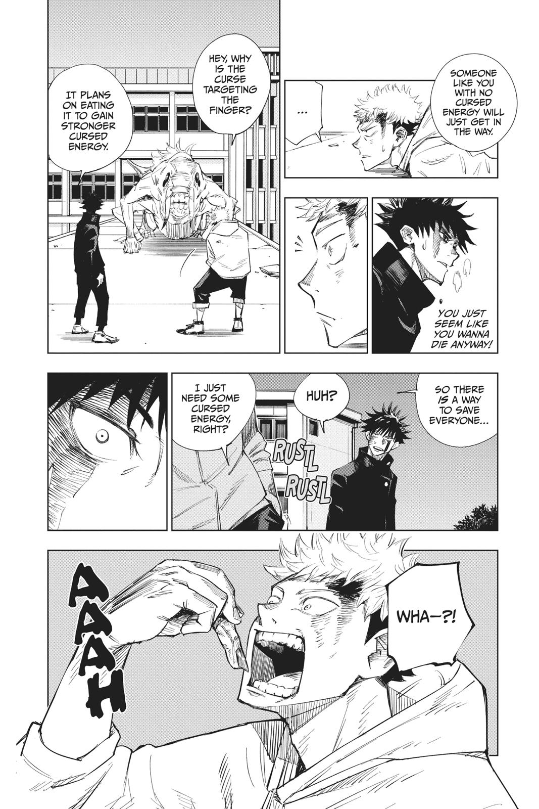Jujutsu Kaisen Manga Chapter 1 page 51 - Ryomen Sukuna scene