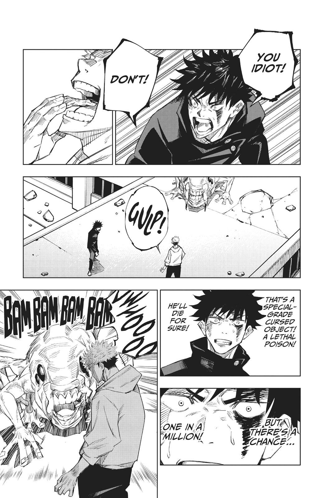 Jujutsu Kaisen Manga Chapter 1 page 52 - Ryomen Sukuna scene
