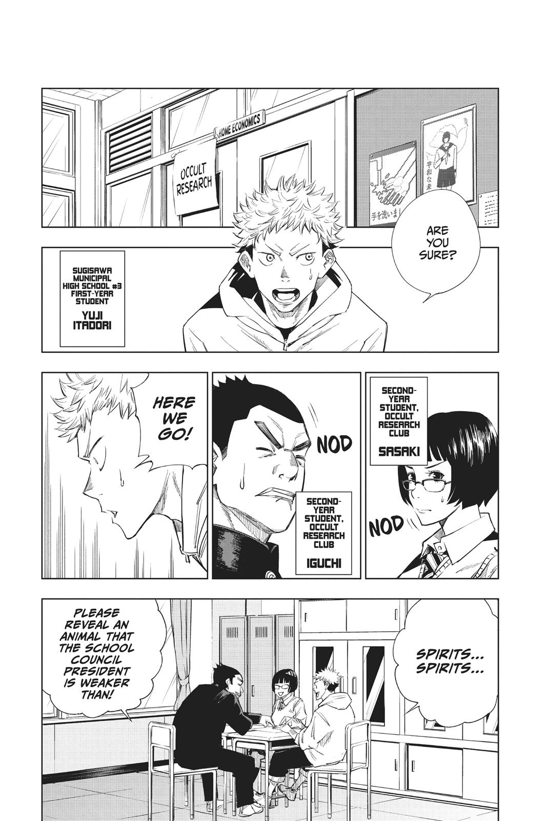 Jujutsu Kaisen Manga Chapter 1 page 9 - Ryomen Sukuna scene