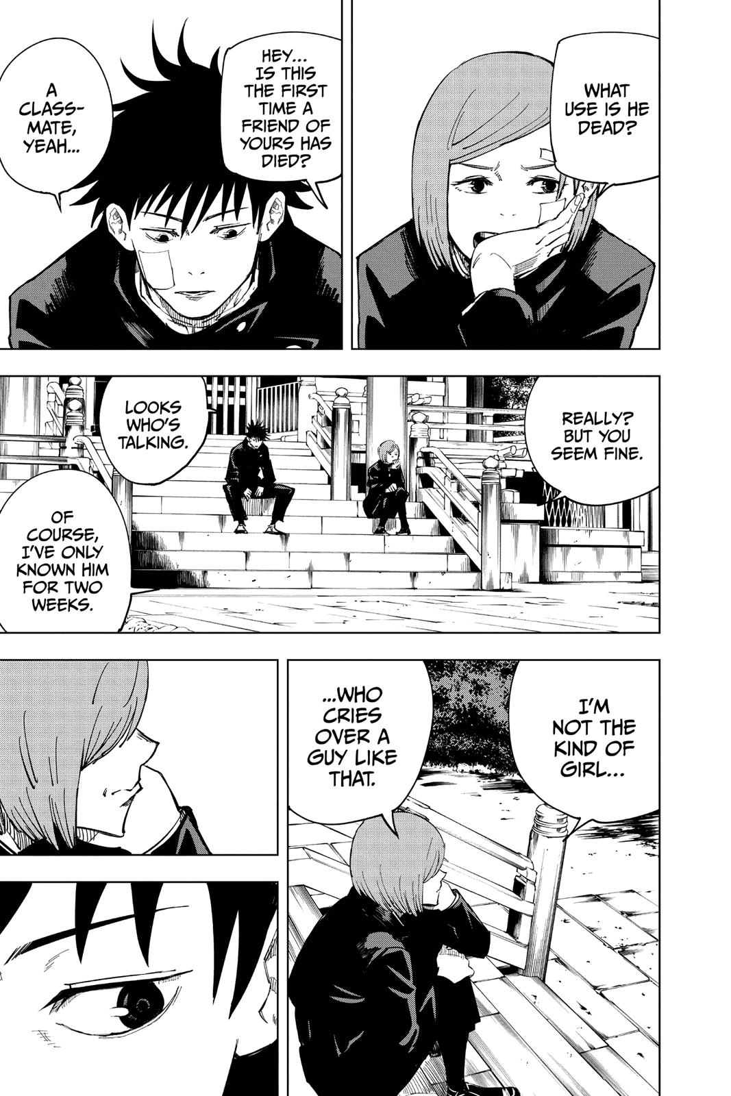 Jujutsu Kaisen Manga Chapter 10 page 7 - After the Rain scene