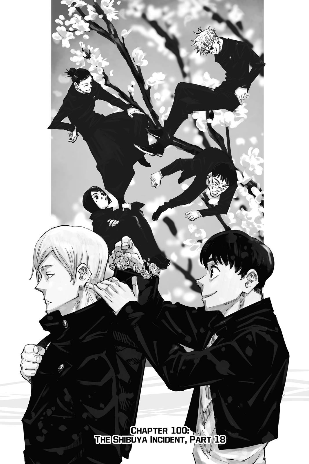 Jujutsu Kaisen Manga Chapter 100 page 1 - The Shibuya Incident, Part 18 scene