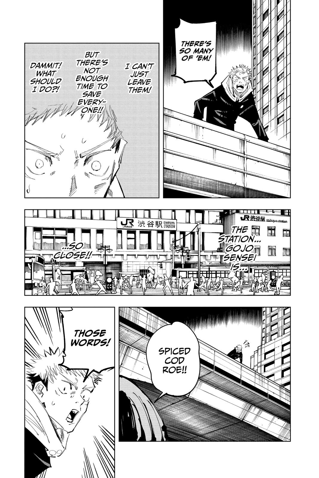 Jujutsu Kaisen Manga Chapter 100 page 19 - The Shibuya Incident, Part 18 scene