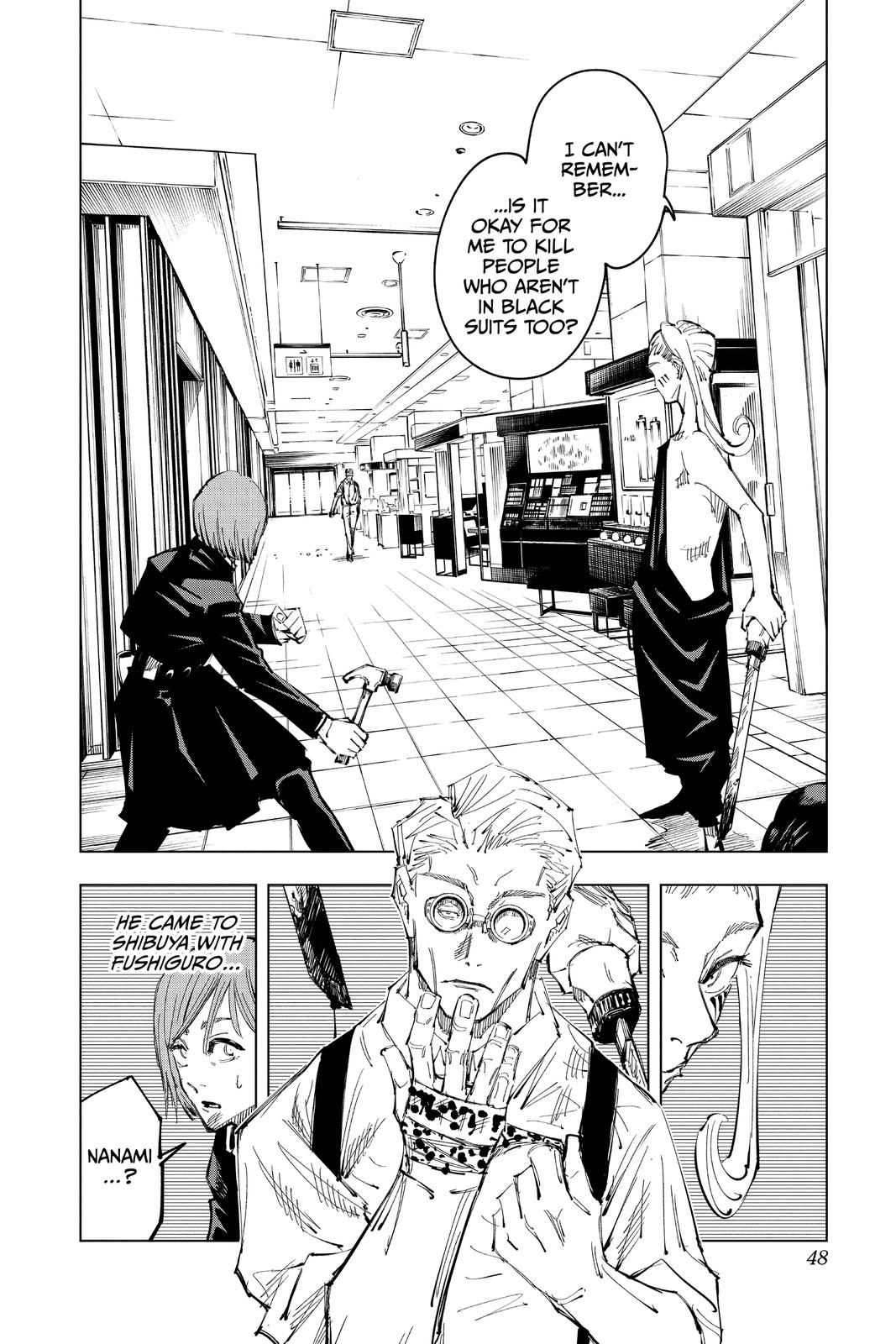Jujutsu Kaisen Manga Chapter 100 page 2 - The Shibuya Incident, Part 18 scene