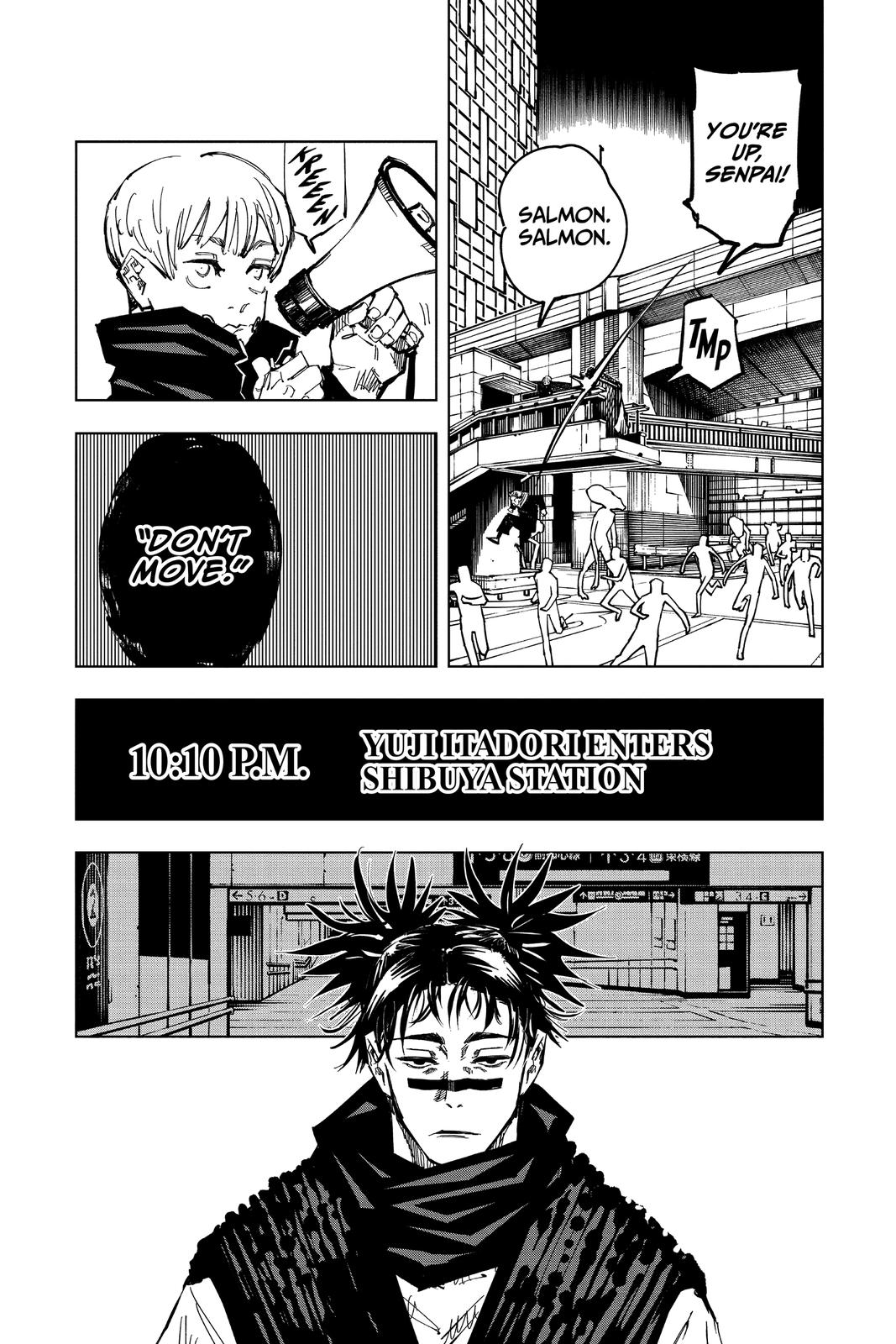 Jujutsu Kaisen Manga Chapter 100 page 21 - The Shibuya Incident, Part 18 scene