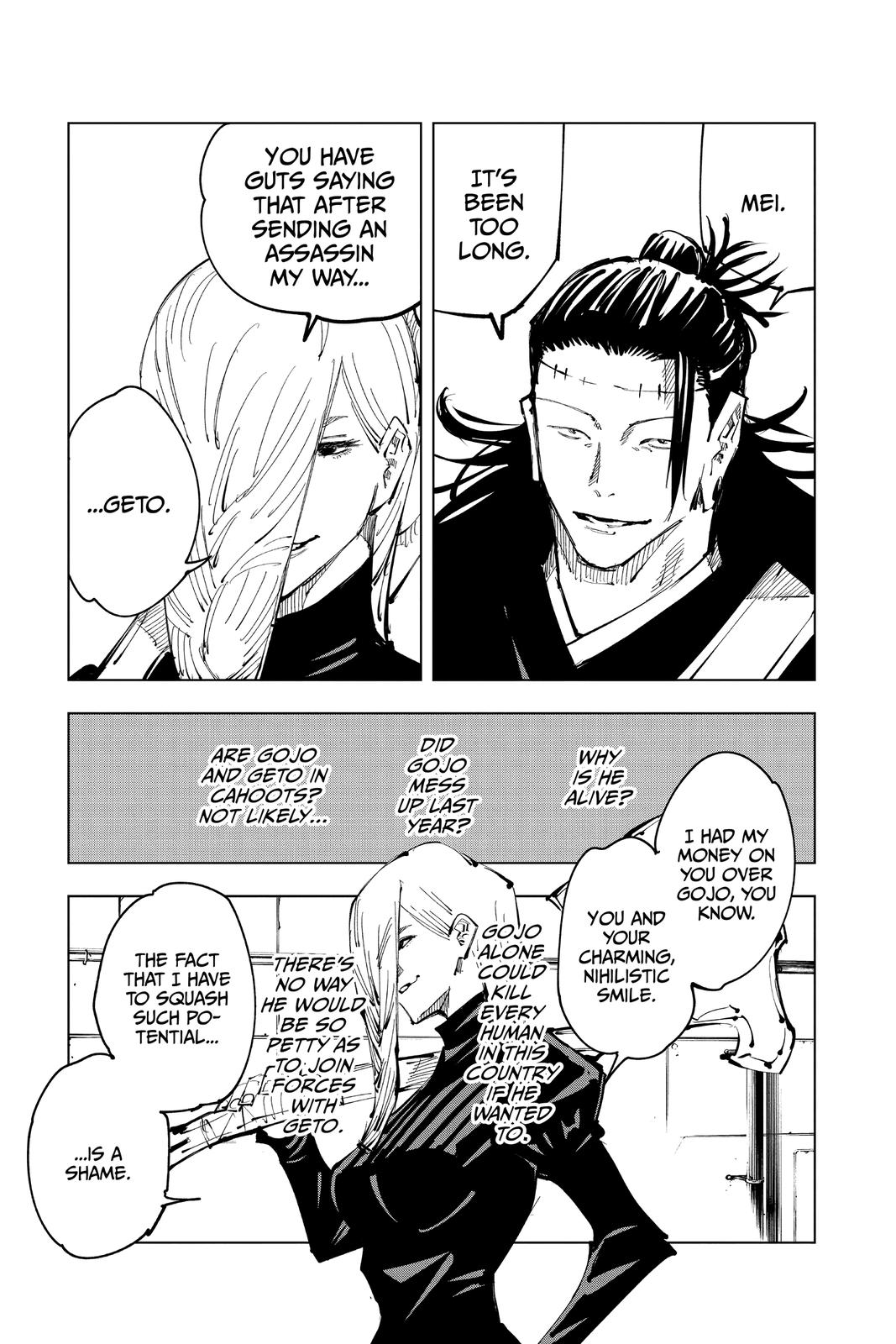 Jujutsu Kaisen Manga Chapter 101 page 3 - The Shibuya Incident, Part 19 scene