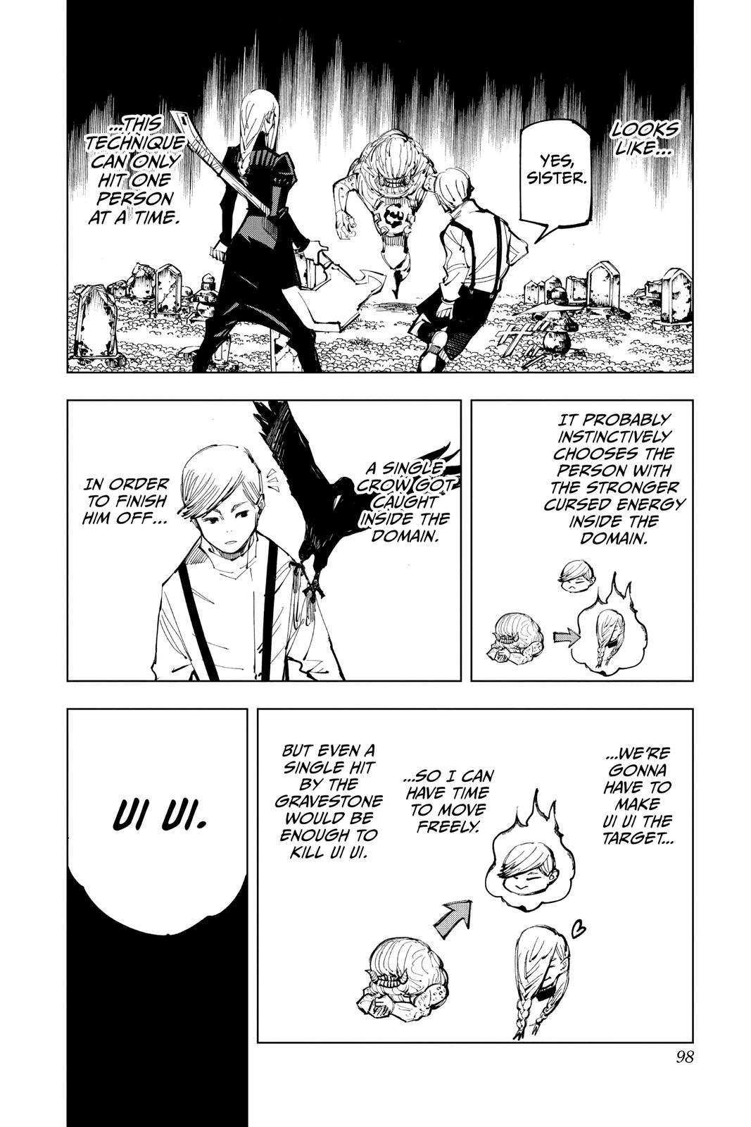 Jujutsu Kaisen Manga Chapter 102 page 10 - The Shibuya Incident, Part 20 scene