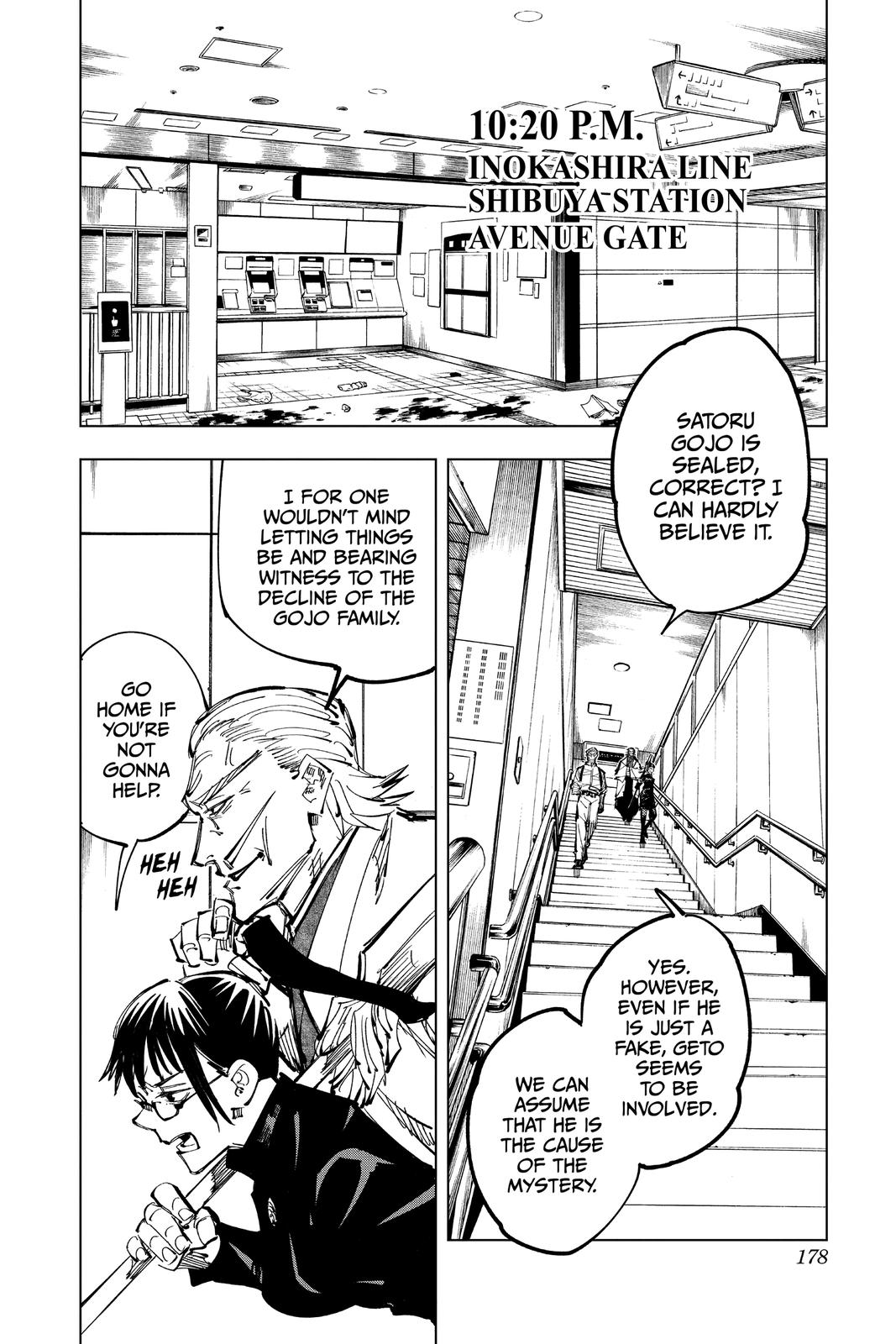 Jujutsu Kaisen Manga Chapter 106 page 8 - The Shibuya Incident, Part 24 scene