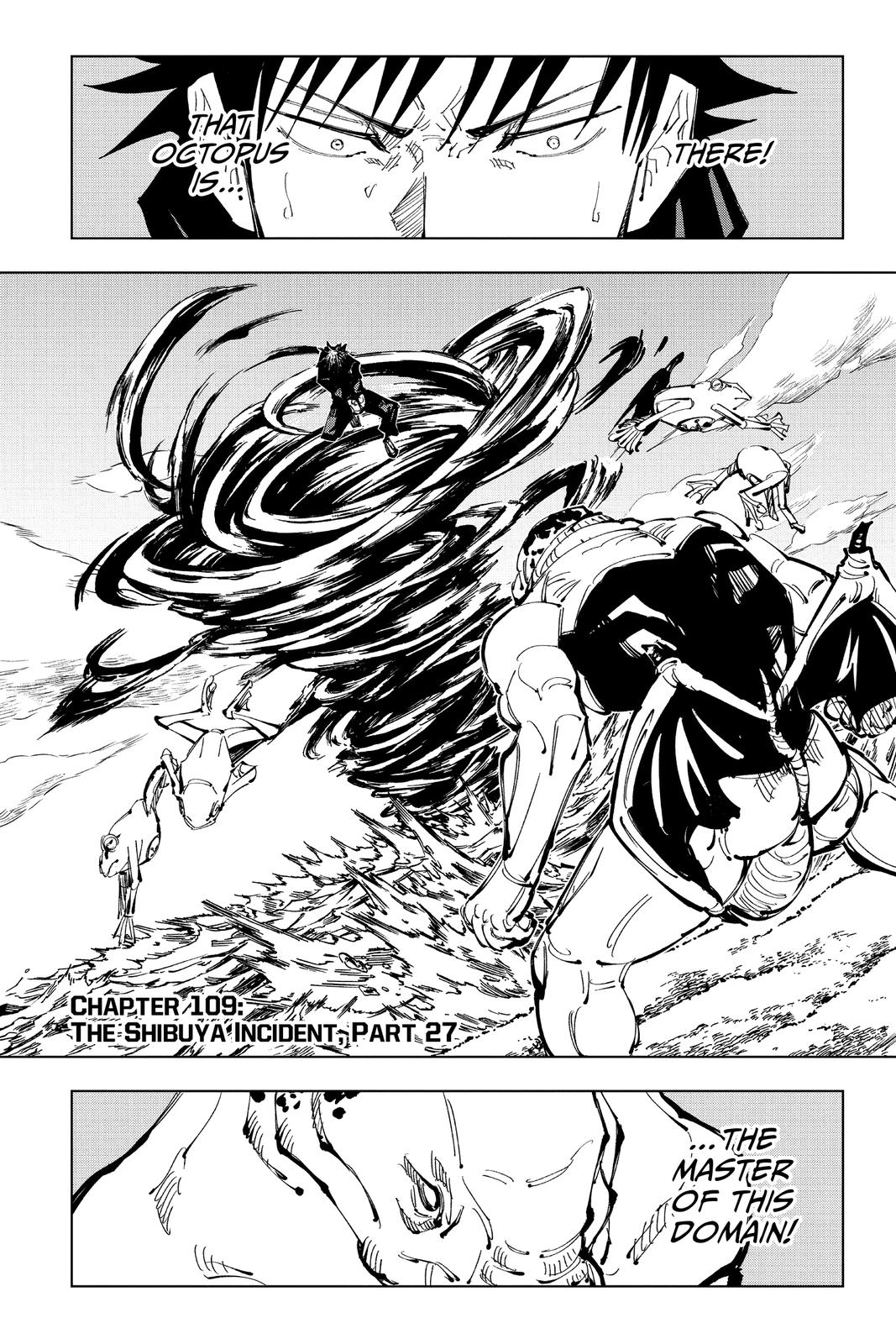 Jujutsu Kaisen Manga Chapter 109 page 1 - The Shibuya Incident, Part 27 scene