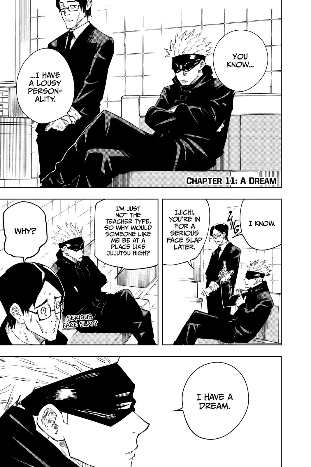 Jujutsu Kaisen Manga Chapter 11 page 1 - A Dream scene