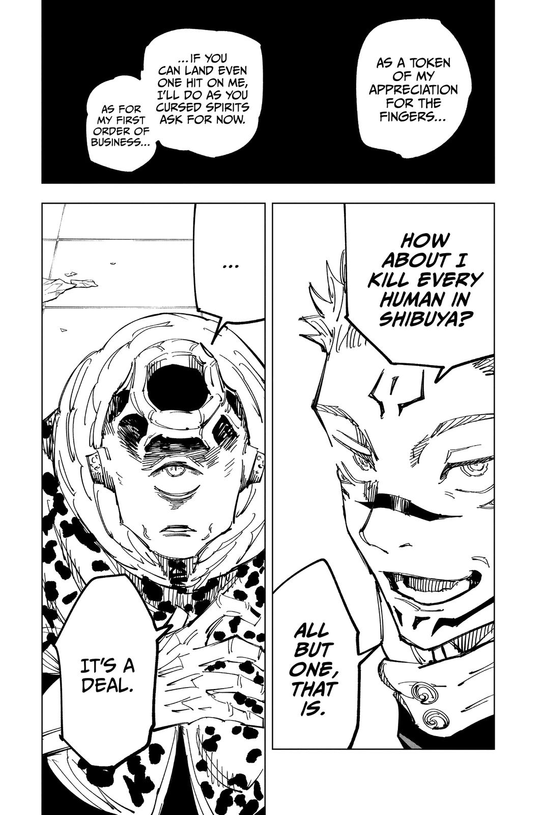 Jujutsu Kaisen Manga Chapter 112 page 19 - The Shibuya Incident, Part 30 scene