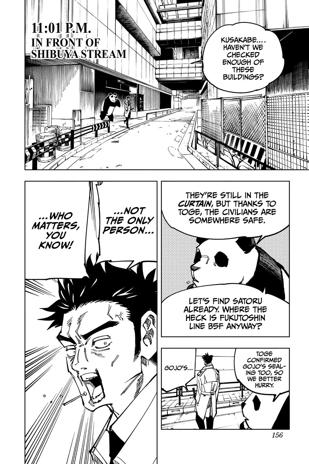 Jujutsu Kaisen Manga Chapter 114 page 4 - The Shibuya Incident, Part 32 scene
