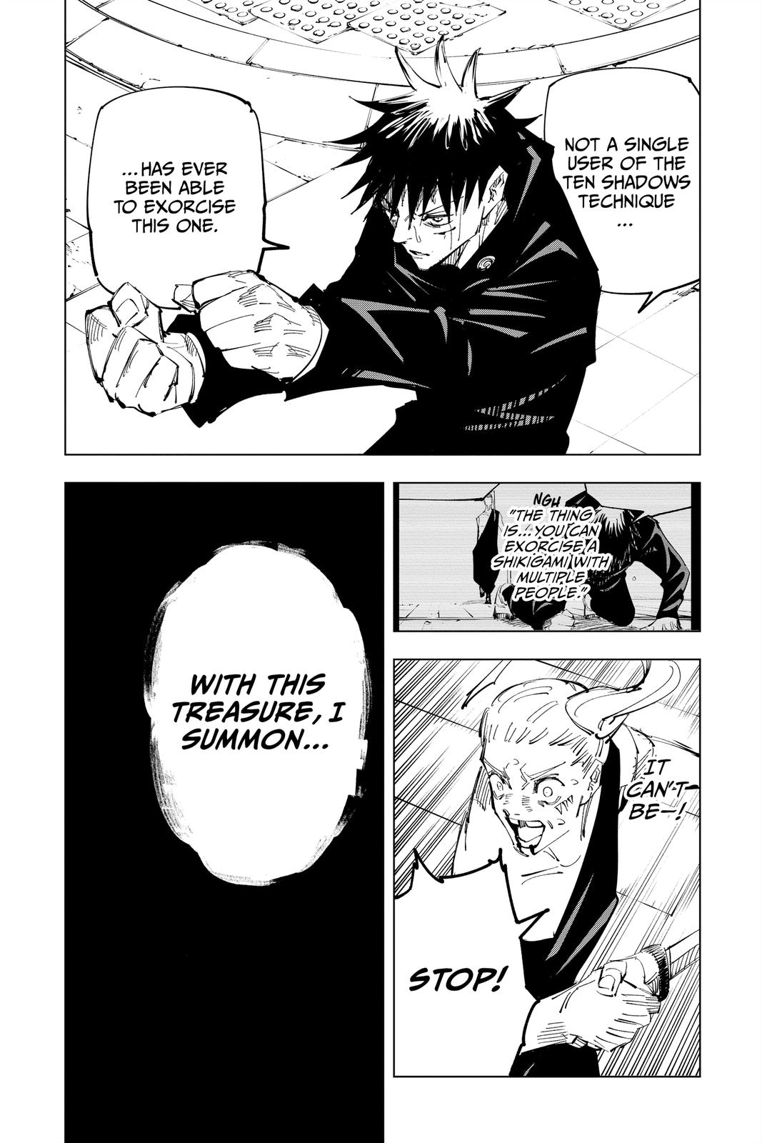 Jujutsu Kaisen Manga Chapter 117 page 9 - The Shibuya Incident, Part 35 scene