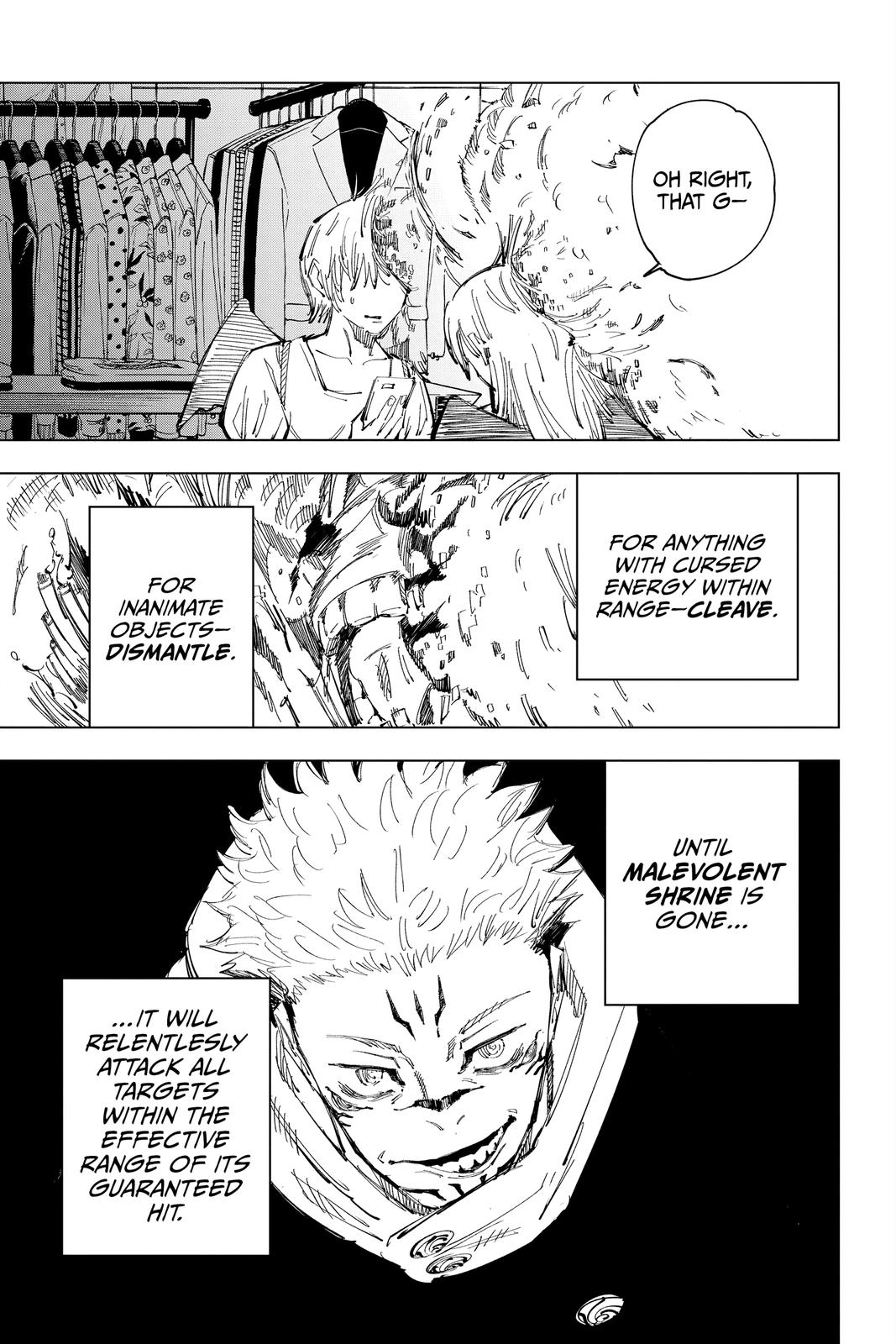 Jujutsu Kaisen Manga Chapter 119 page 6 - The Shibuya Incident, Part 37 scene