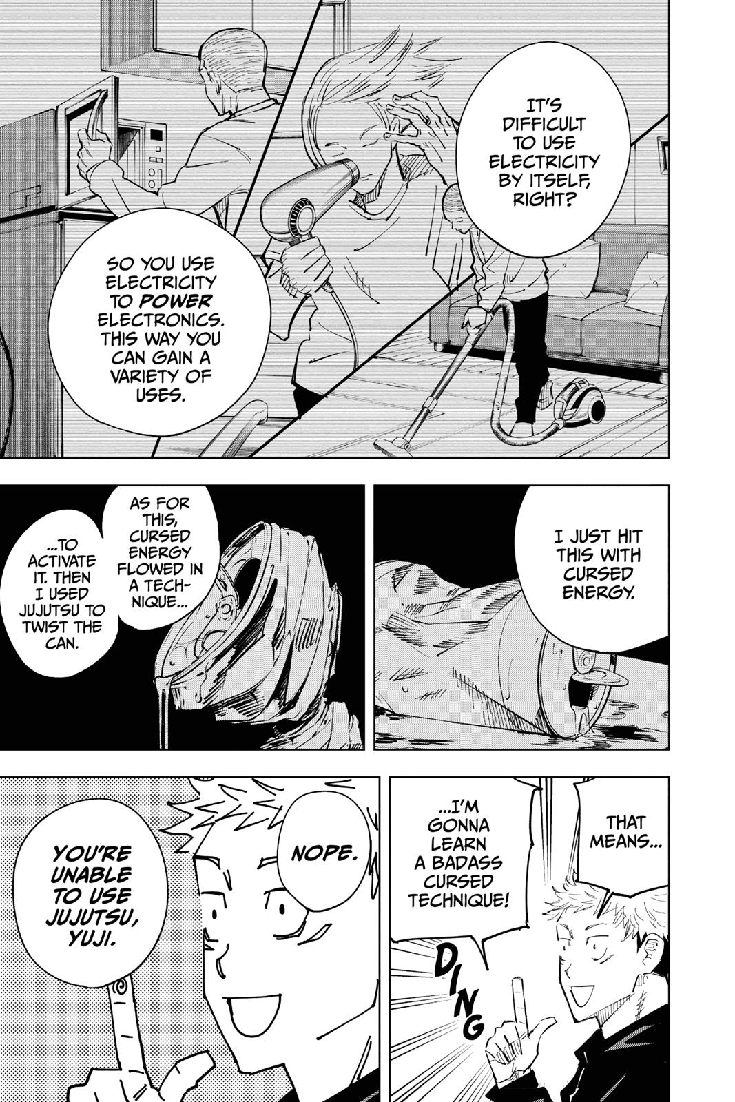 Jujutsu Kaisen Manga Chapter 12 page 13 - Pushing Forward scene