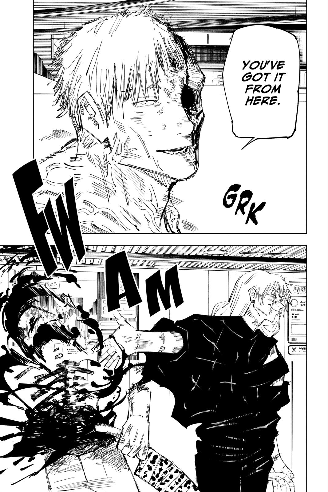Jujutsu Kaisen Manga Chapter 120 page 16 - The Shibuya Incident, Part 38 scene