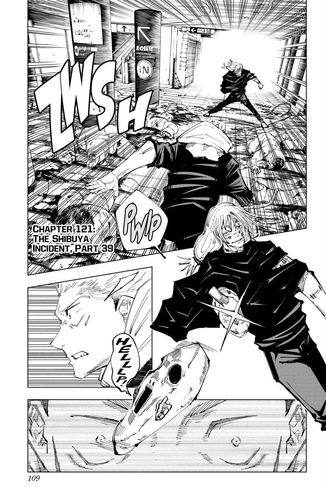 Jujutsu Kaisen Manga Chapter 121 page 1 - The Shibuya Incident, Part 39 scene