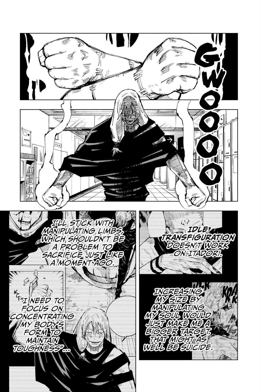 Jujutsu Kaisen Manga Chapter 121 page 12 - The Shibuya Incident, Part 39 scene