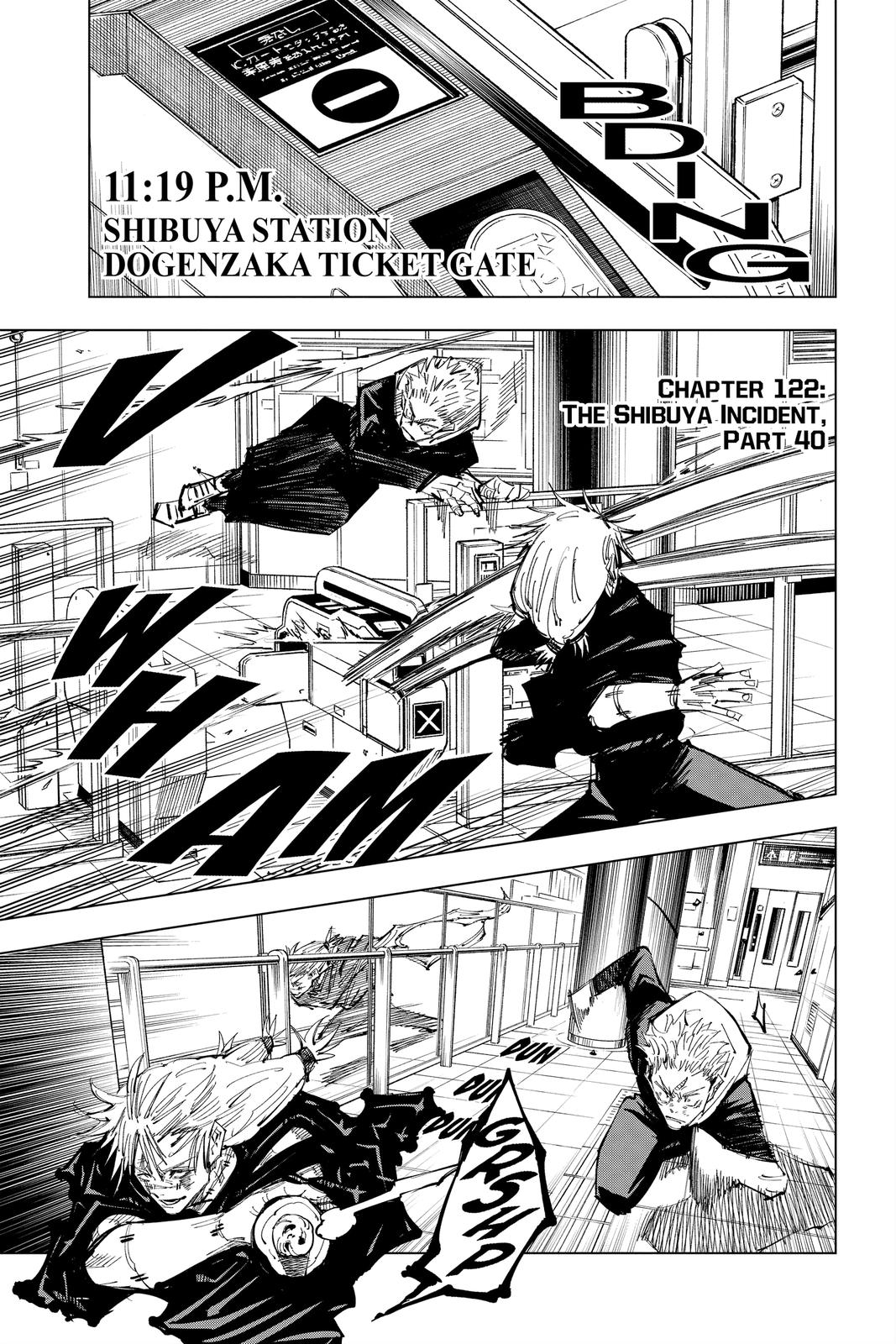 Jujutsu Kaisen Manga Chapter 122 page 1 - The Shibuya Incident, Part 40 scene