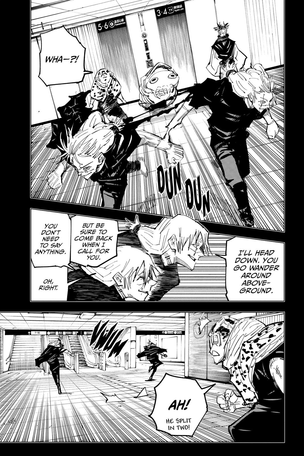 Jujutsu Kaisen Manga Chapter 122 page 11 - The Shibuya Incident, Part 40 scene