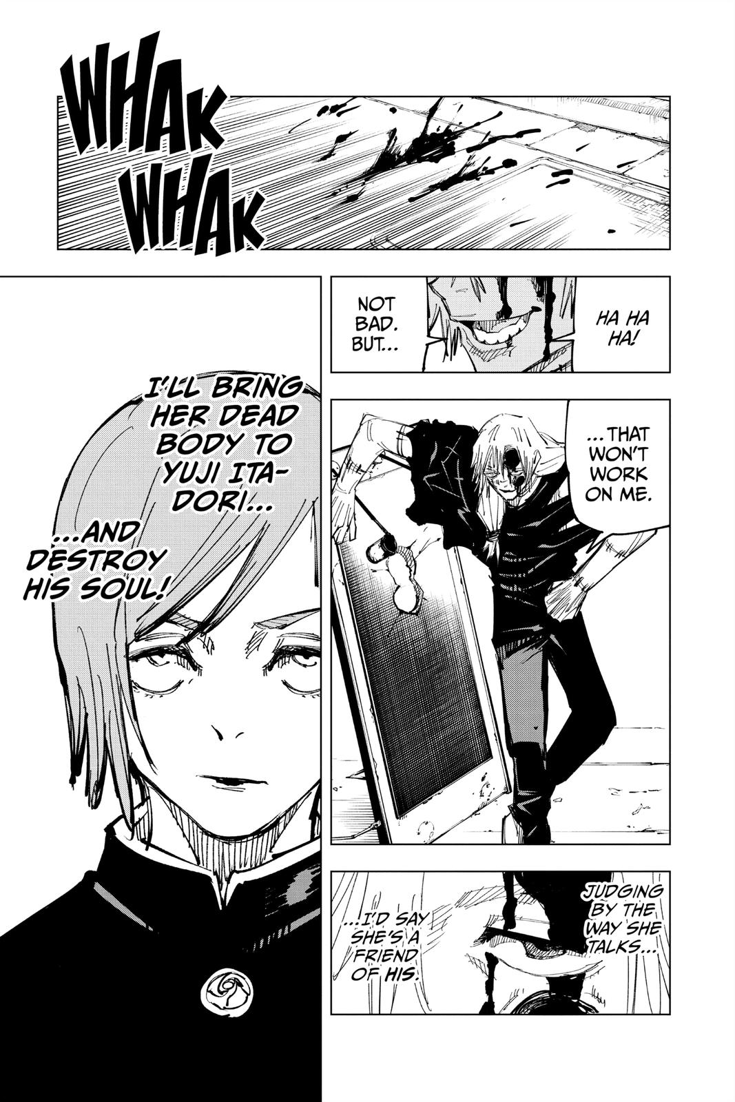 Jujutsu Kaisen Manga Chapter 122 page 19 - The Shibuya Incident, Part 40 scene