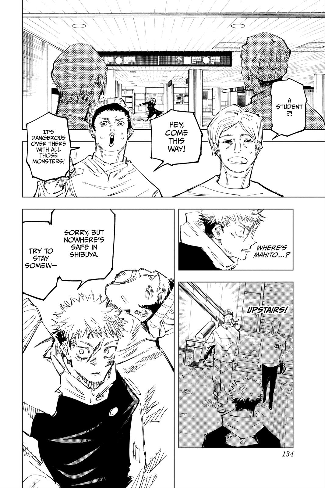 Jujutsu Kaisen Manga Chapter 122 page 6 - The Shibuya Incident, Part 40 scene