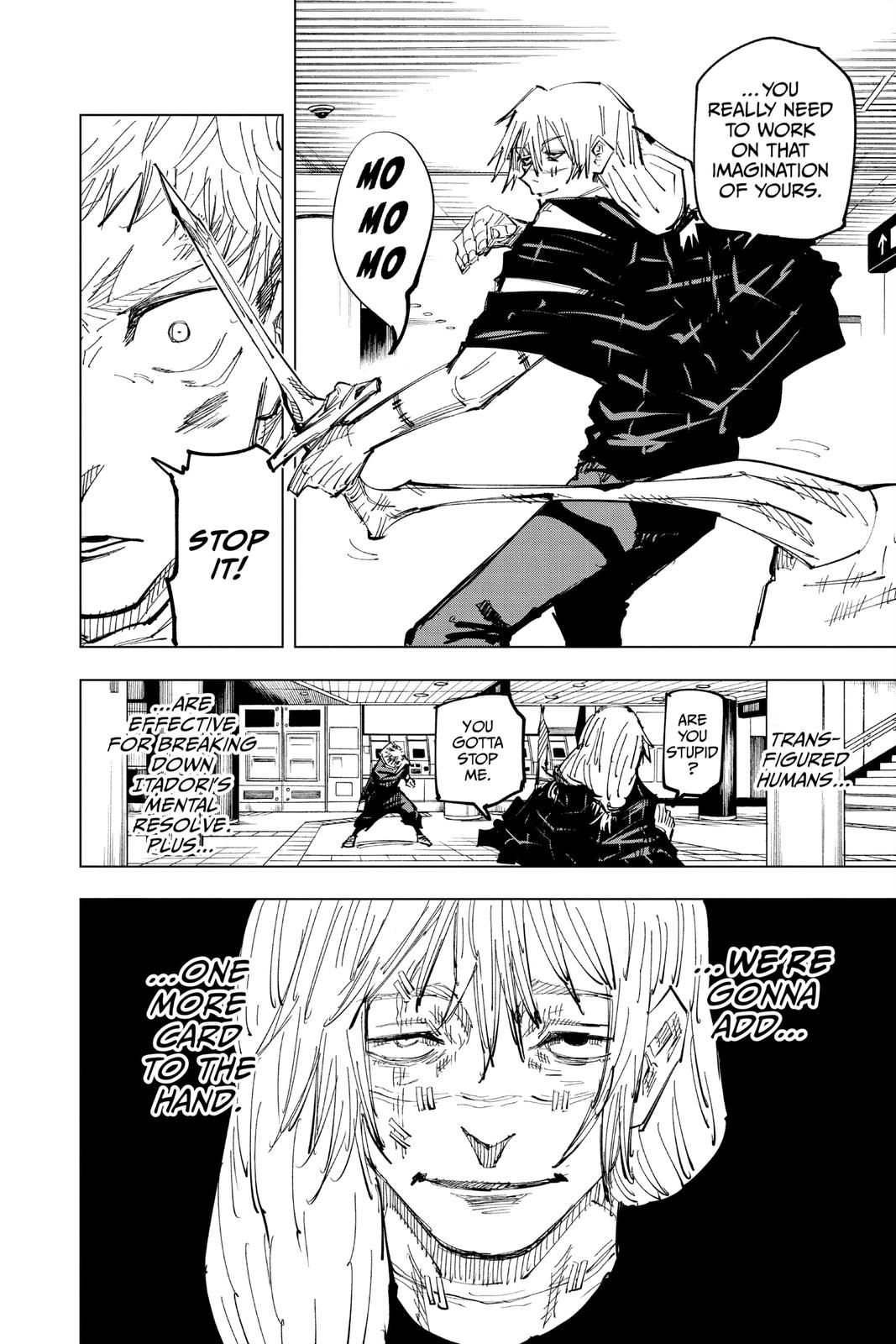 Jujutsu Kaisen Manga Chapter 122 page 8 - The Shibuya Incident, Part 40 scene