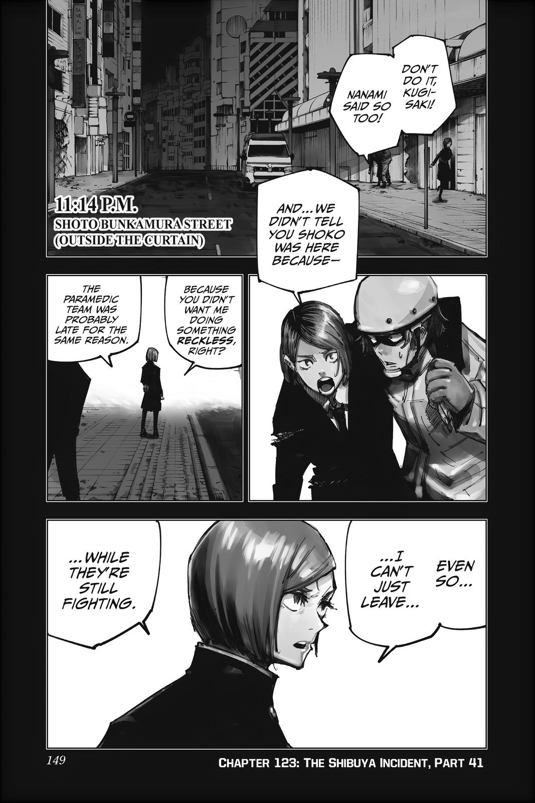 Jujutsu Kaisen Manga Chapter 123 page 1 - The Shibuya Incident, Part 41 scene