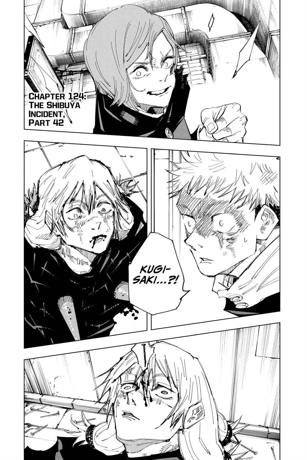 Jujutsu Kaisen Manga Chapter 124 page 1 - The Shibuya Incident, Part 42 scene