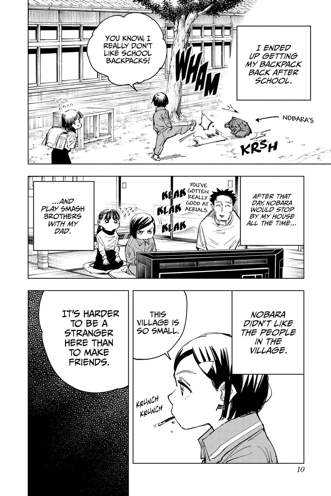 Jujutsu Kaisen Manga Chapter 125 page 10 - A Story About that Girl scene