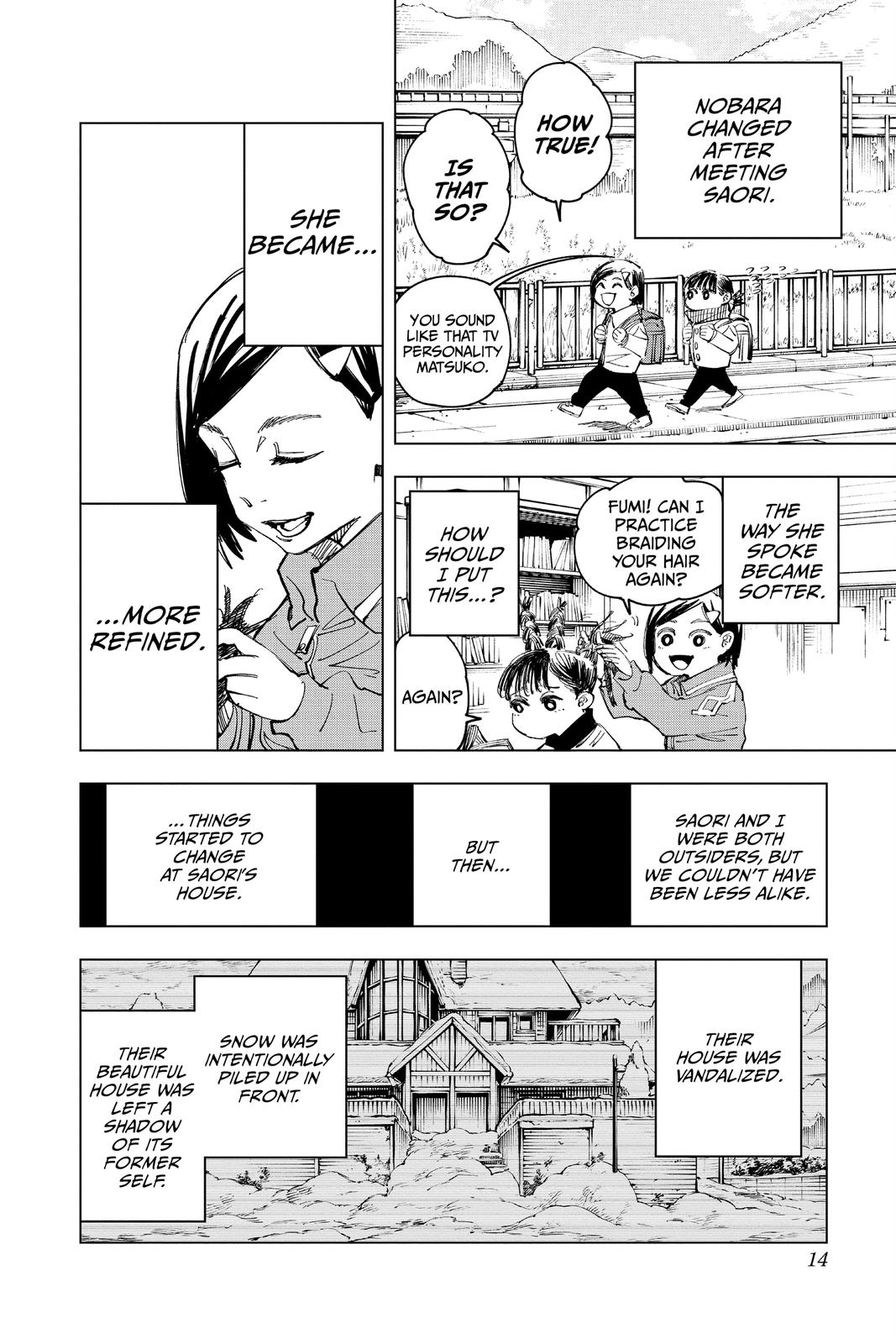 Jujutsu Kaisen Manga Chapter 125 page 14 - A Story About that Girl scene