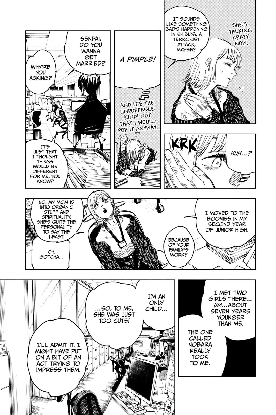 Jujutsu Kaisen Manga Chapter 125 page 19 - A Story About that Girl scene
