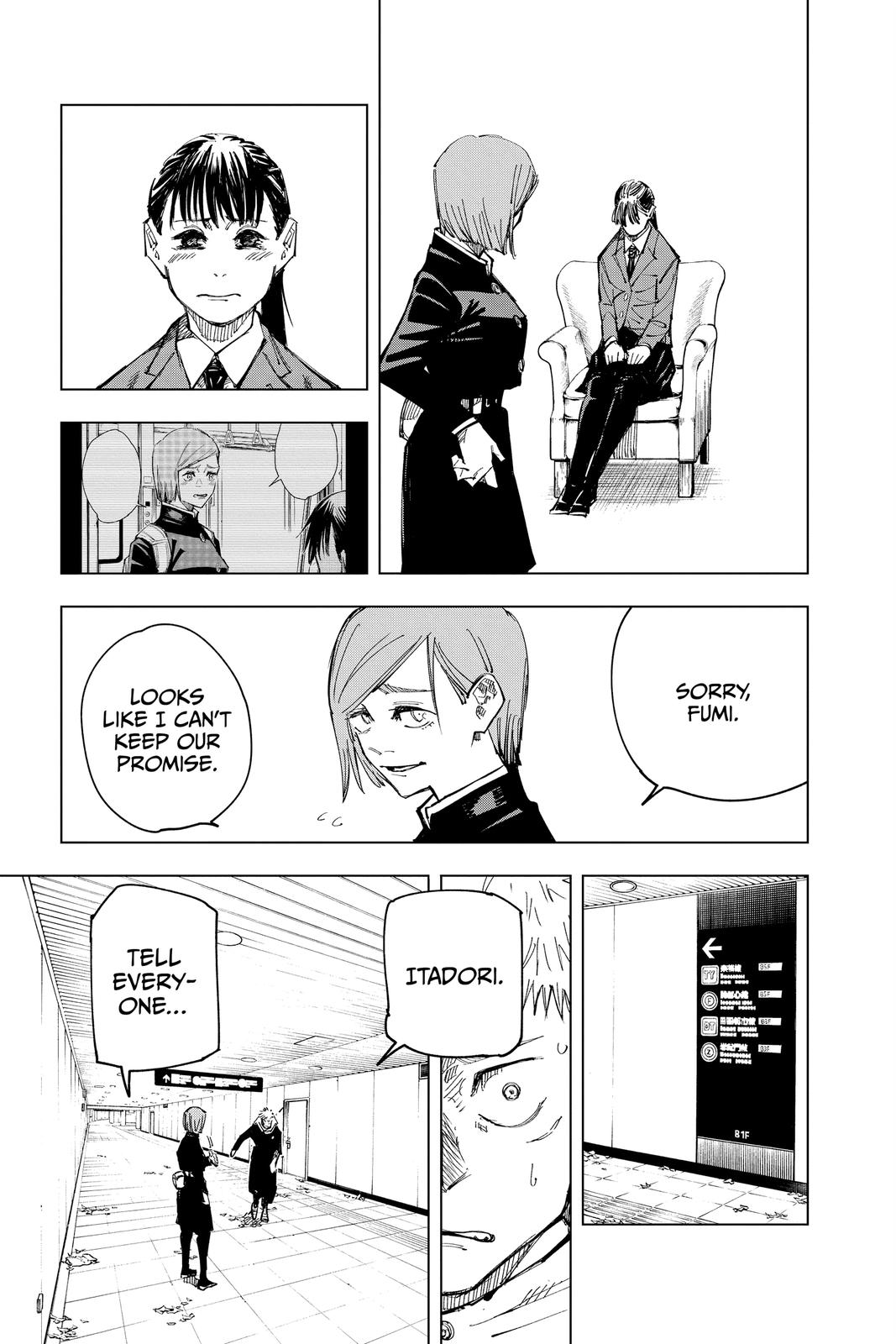 Jujutsu Kaisen Manga Chapter 125 page 23 - A Story About that Girl scene