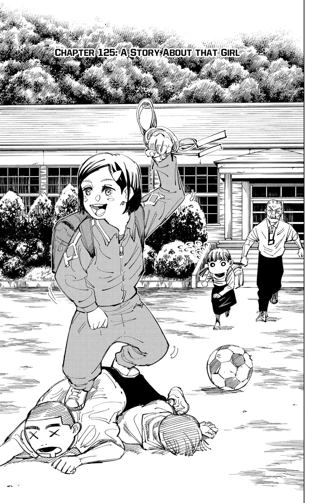 Jujutsu Kaisen Manga Chapter 125 page 9 - A Story About that Girl scene