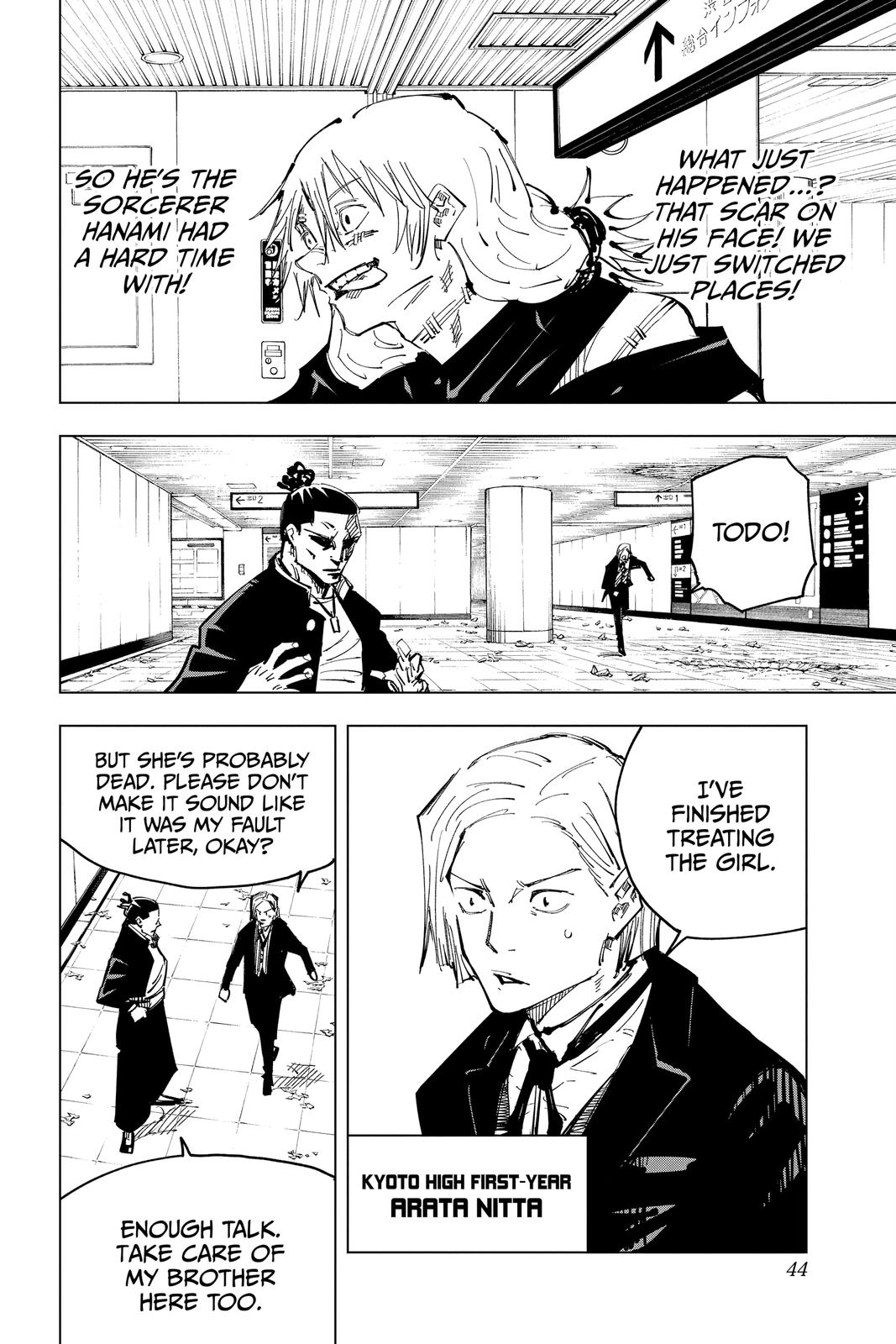 Jujutsu Kaisen Manga Chapter 126 page 16 - The Shibuya Incident, Part 43 scene