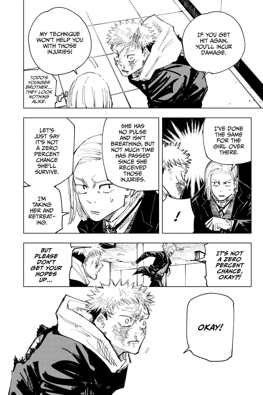 Jujutsu Kaisen Manga Chapter 127 page 13 - The Shibuya Incident, Part 44 scene