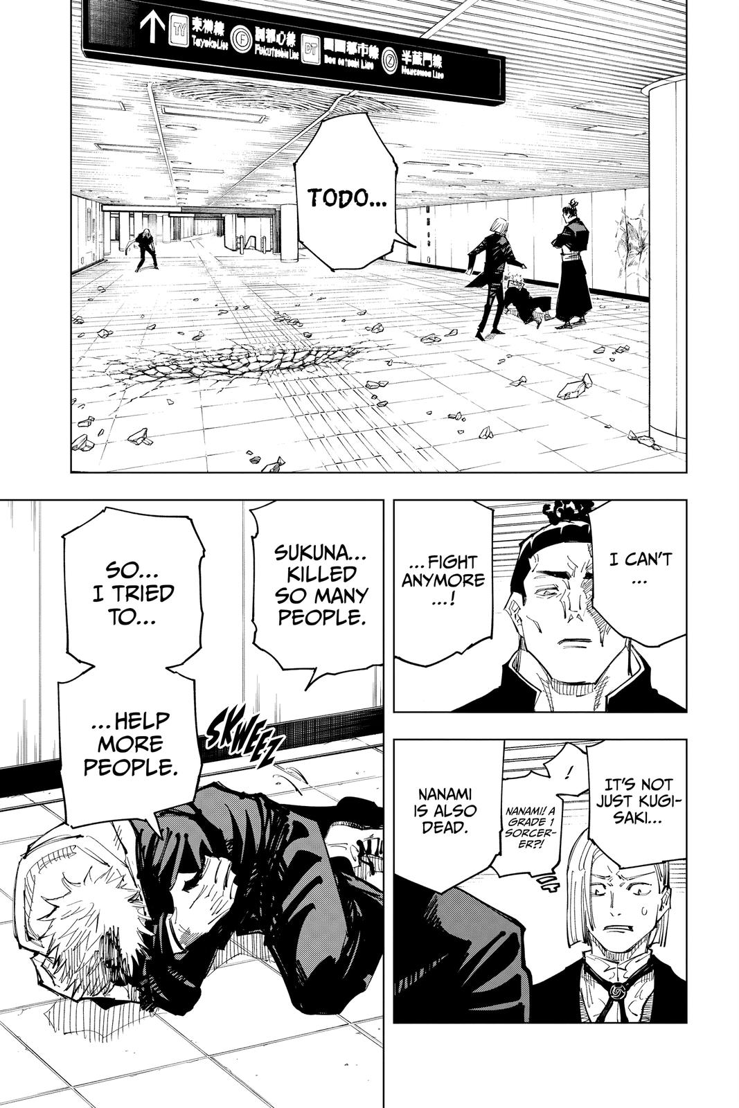 Jujutsu Kaisen Manga Chapter 127 page 4 - The Shibuya Incident, Part 44 scene