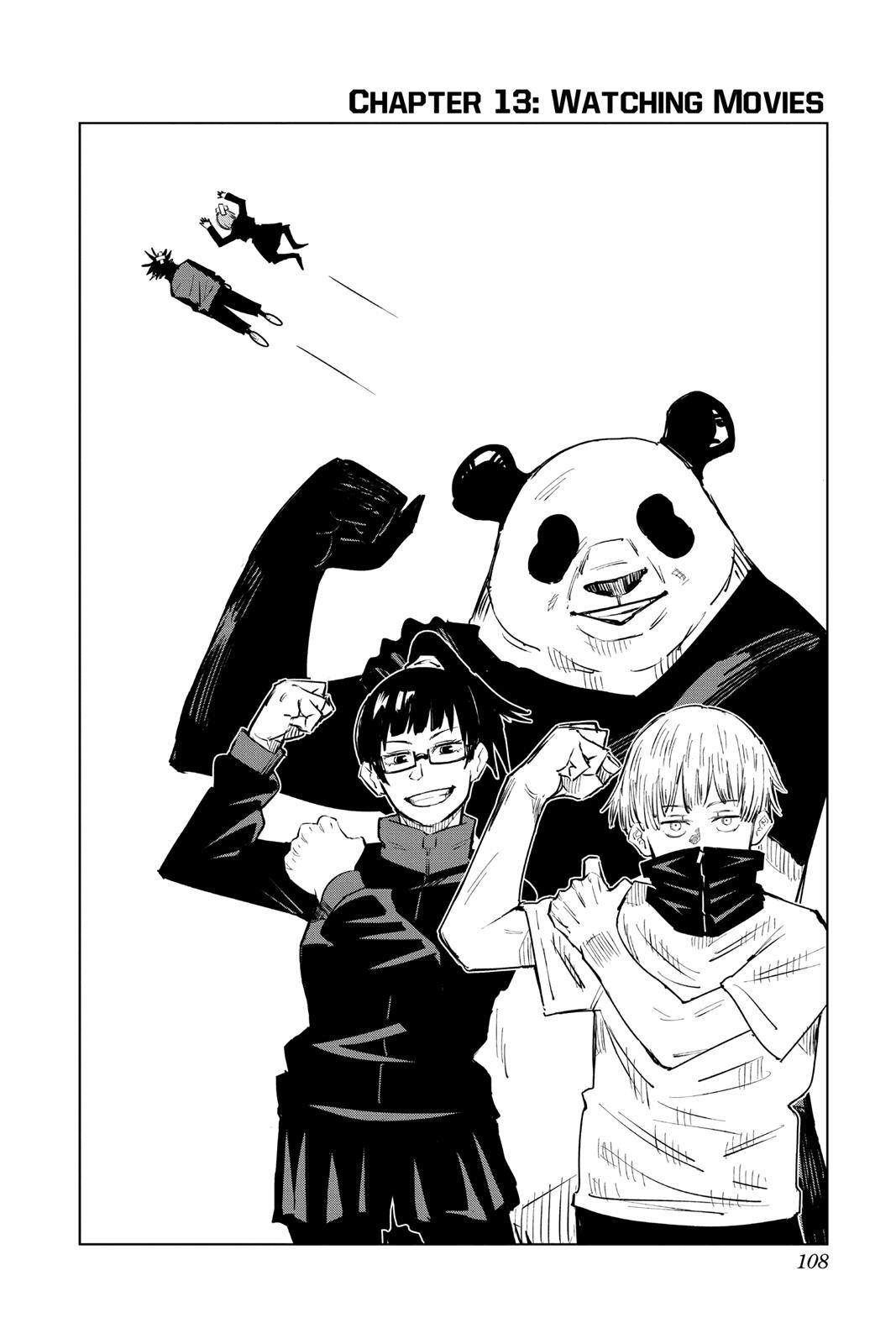 Jujutsu Kaisen Manga Chapter 13 page 2 - Watching Movies scene