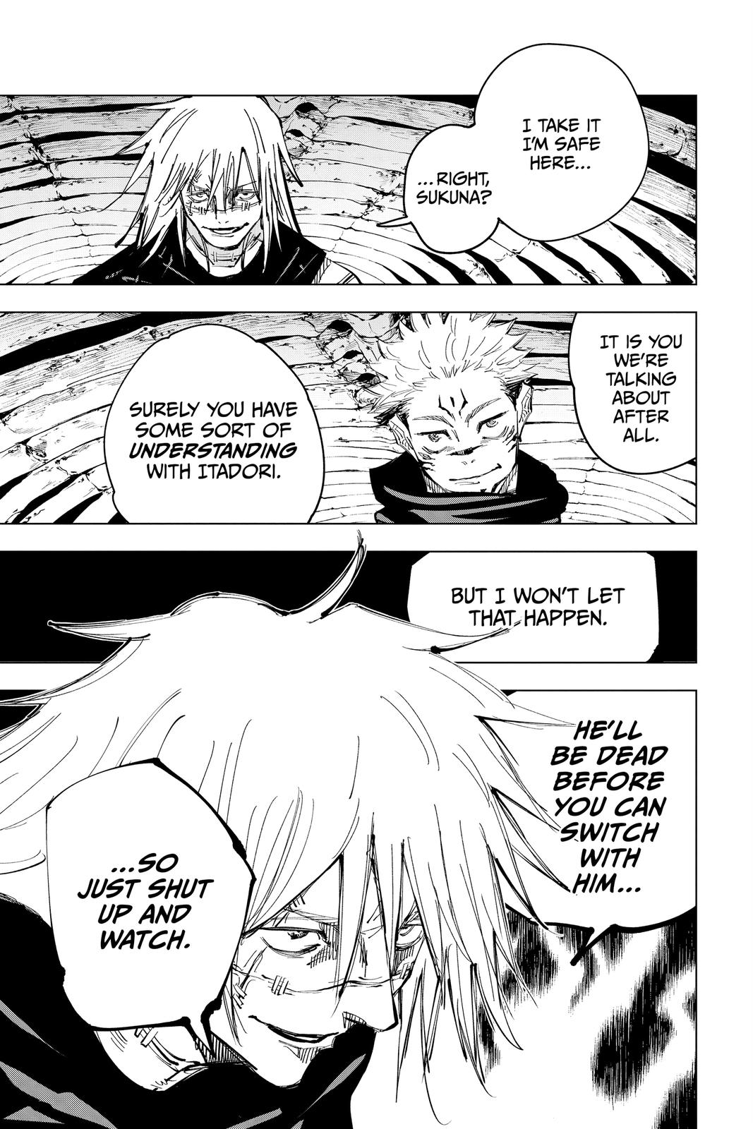 Jujutsu Kaisen Manga Chapter 130 page 5 - The Shibuya Incident, Part 47 scene