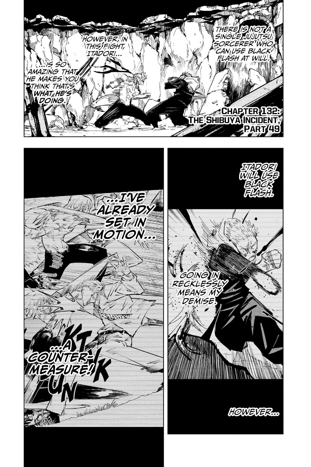 Jujutsu Kaisen Manga Chapter 132 page 1 - The Shibuya Incident, Part 49 scene