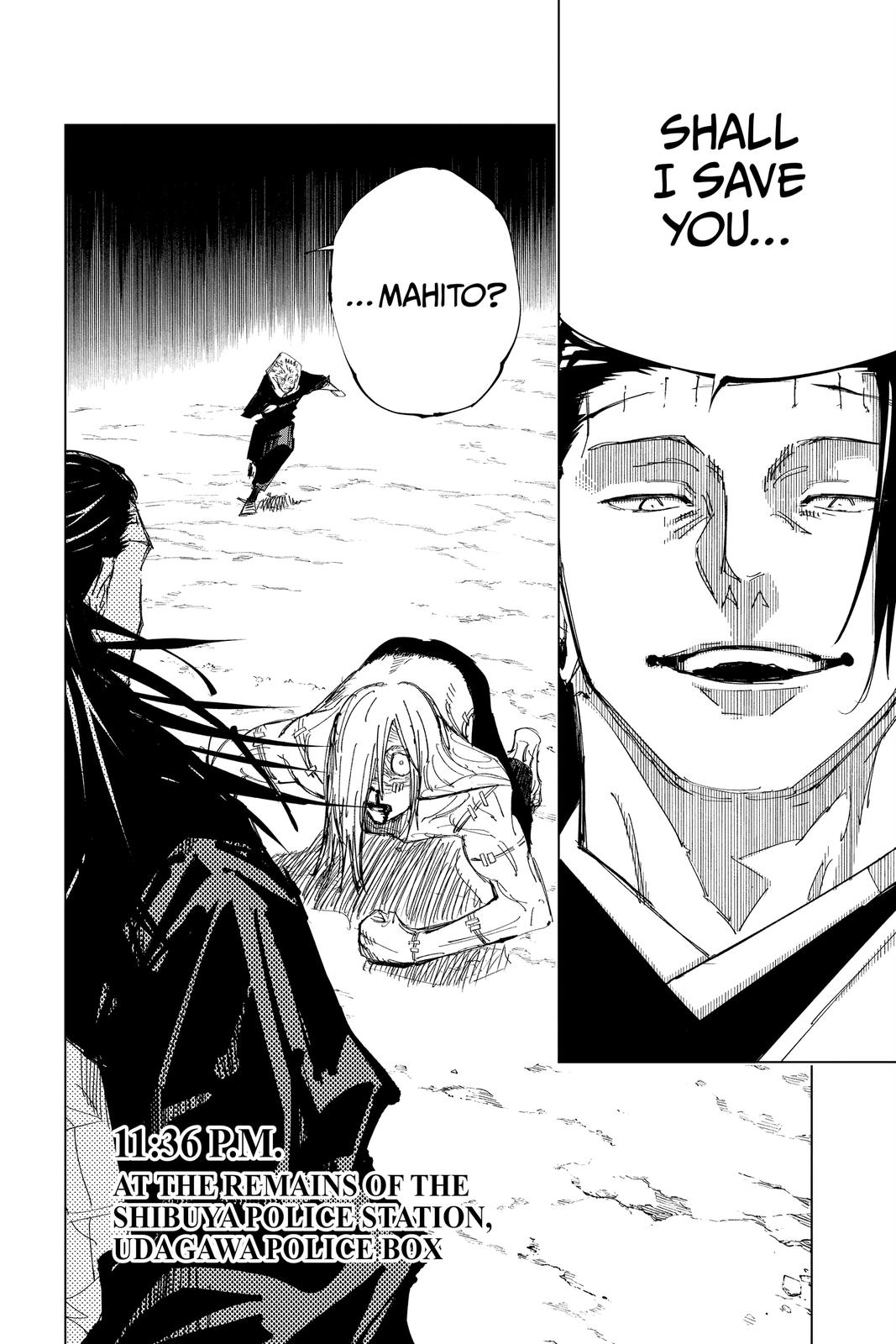 Jujutsu Kaisen Manga Chapter 133 page 10 - The Shibuya Incident, Part 50 scene