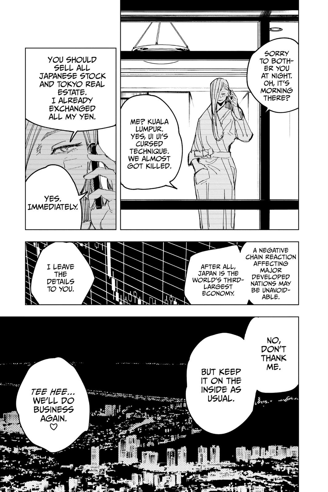 Jujutsu Kaisen Manga Chapter 133 page 7 - The Shibuya Incident, Part 50 scene
