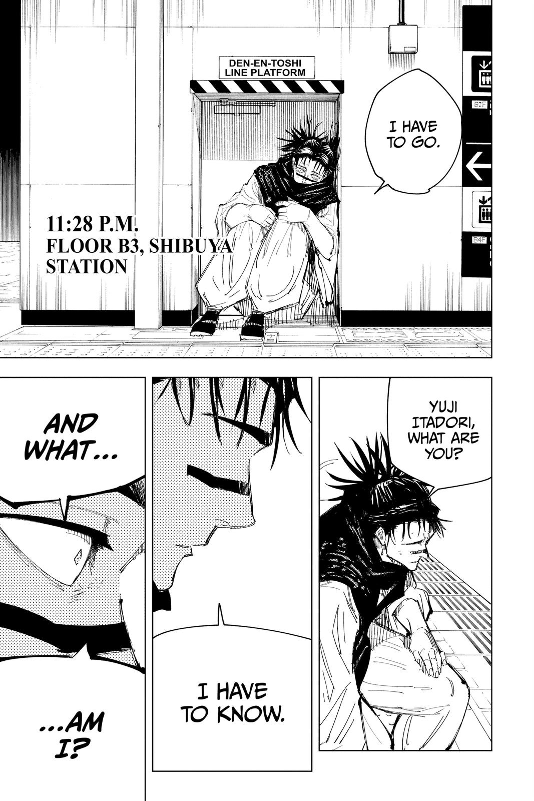 Jujutsu Kaisen Manga Chapter 133 page 9 - The Shibuya Incident, Part 50 scene