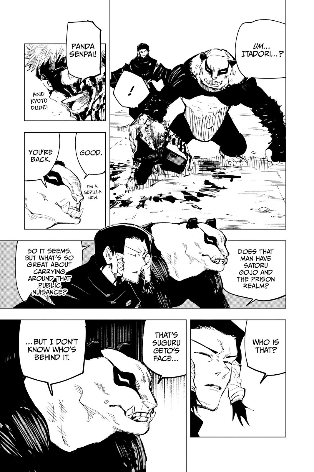 Jujutsu Kaisen Manga Chapter 134 page 19 - The Shibuya Incident, Part 51 scene