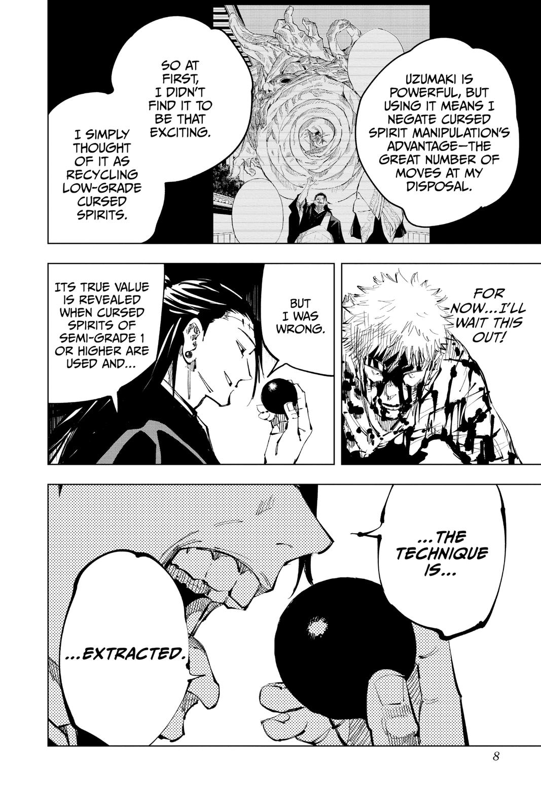 Jujutsu Kaisen Manga Chapter 134 page 8 - The Shibuya Incident, Part 51 scene