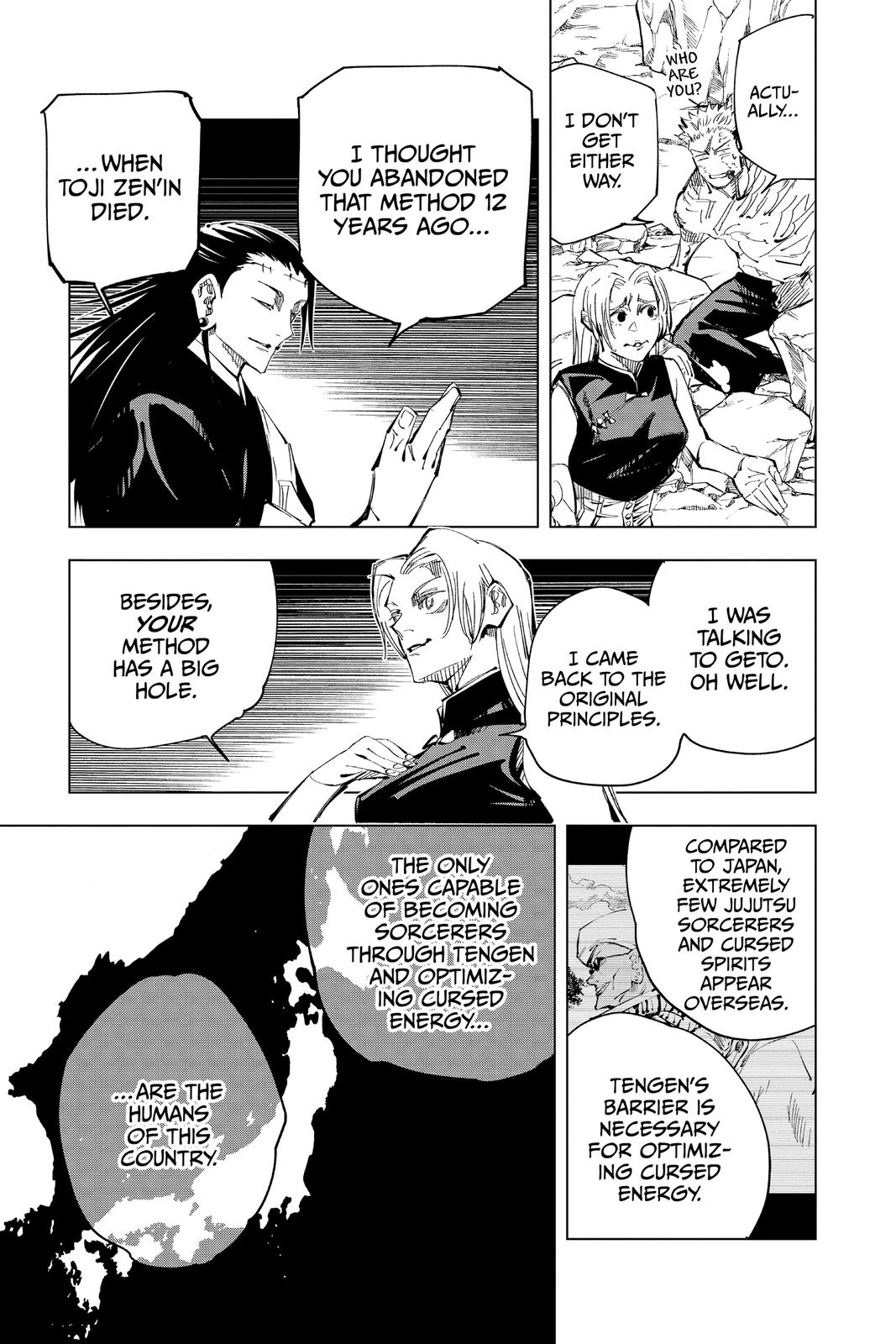 Jujutsu Kaisen Manga Chapter 136 page 3 - The Shibuya Incident, Part 52 scene